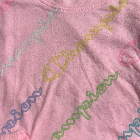 BUNDLE of 2 | girls size Large | Champion Light Pink | Multicolor Logos - Picture 4 of 5